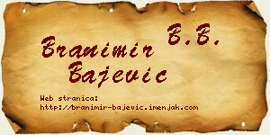 Branimir Bajević vizit kartica